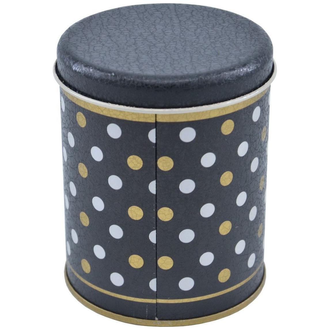 Ø90x110 mm Yuvarlak Teneke Kutu 0.6L Kayar Kapaklı Siyah — Yuvarlak Kutular — görsel 3 / 4 — Tinbox