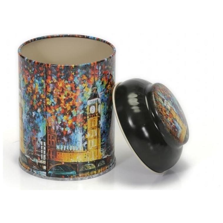 Ø90 x 110 mm Yuvarlak Metal Kutu – 0,6 L, Kubbeli Kapaklı Afremov Big Ban — Yuvarlak Kutular — görsel 6 / 6 — Tinbox