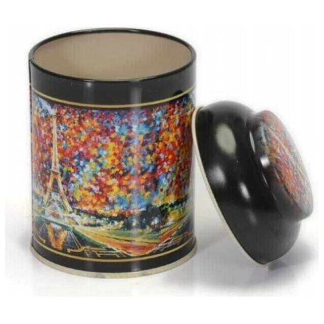 Ø90 x 110 mm Yuvarlak Metal Kutu – 0,6 L, Kubbeli Kapaklı, Afremov Paris — Yuvarlak Kutular — görsel 4 / 5 — Tinbox
