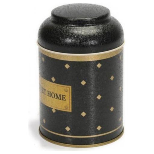 Ø90 x 110 mm Yuvarlak Metal Kutu – 0,6 L, Kubbeli Kapaklı, Siyah — Yuvarlak Kutular — görsel 3 / 4 — Tinbox