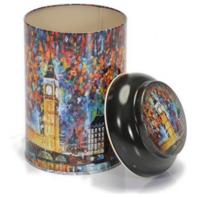 Ø105 x 150 mm Yuvarlak Metal Kutu – 1,2 L, Kubbeli Kapaklı Afremov Big Ban — Yuvarlak Kutular — görsel 4 / 5 — Tinbox