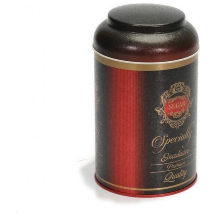 Ø105 x 150 mm Yuvarlak Metal Teneke Kutu – 1,2 Litre, Kubbeli Kapaklı, Özel Kırmızı Renk — Yuvarlak Kutular — görsel 2 / 5…