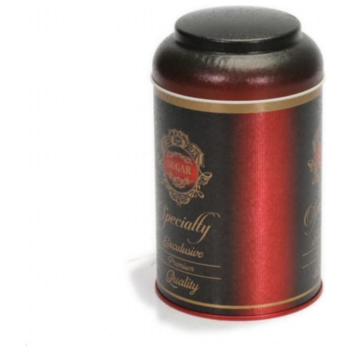 Ø105 x 150 mm Yuvarlak Metal Teneke Kutu – 1,2 Litre, Kubbeli Kapaklı, Özel Kırmızı Renk — Yuvarlak Kutular — görsel 3 / 5…