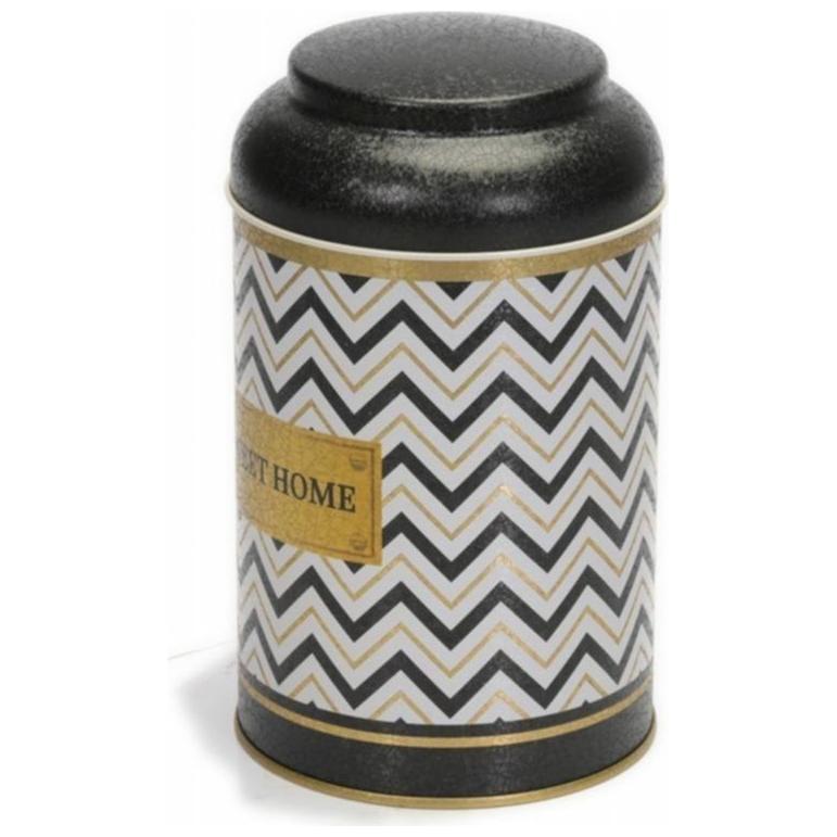 Ø105 x 150 mm Yuvarlak Metal Kutu – 1,2 L, Kubbeli Kapaklı, Siyah Tip — Yuvarlak Kutular — görsel 3 / 4 — Tinbox