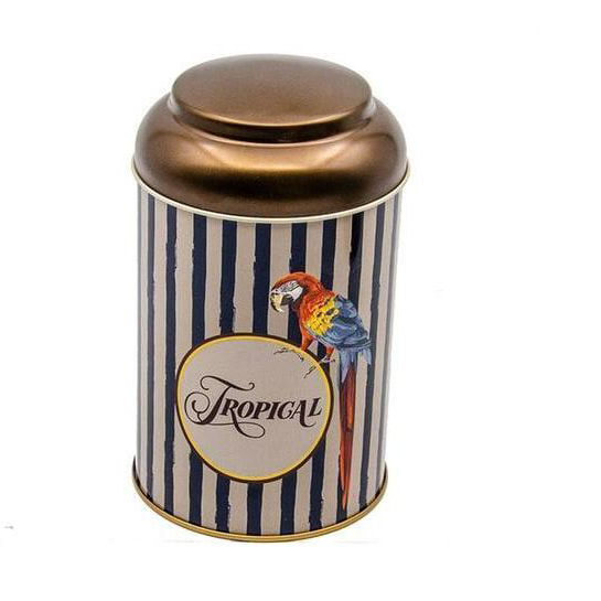 Ø105 x 150 mm Round Metal Tin – 1.2L with Dome Lid Safari Parrot — Round Boxes — view 2 of 4 — Tinbox