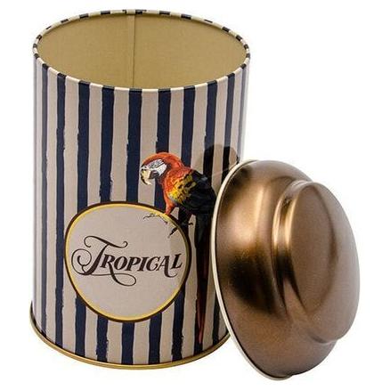 Ø105 x 150 mm Round Metal Tin – 1.2L with Dome Lid Safari Parrot — Round Boxes — view 3 of 4 — Tinbox