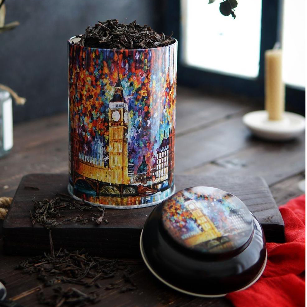 Ø105 x 150 mm Yuvarlak Metal Kutu – 1,2 L, Kubbeli Kapaklı Afremov Big Ban — Yuvarlak Kutular — görsel 5 / 5 — Tinbox