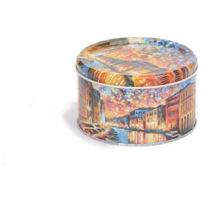 Ø140x90 mm Round Box 1.2L Afremov River design — Round Boxes — view 2 of 4 — Tinbox