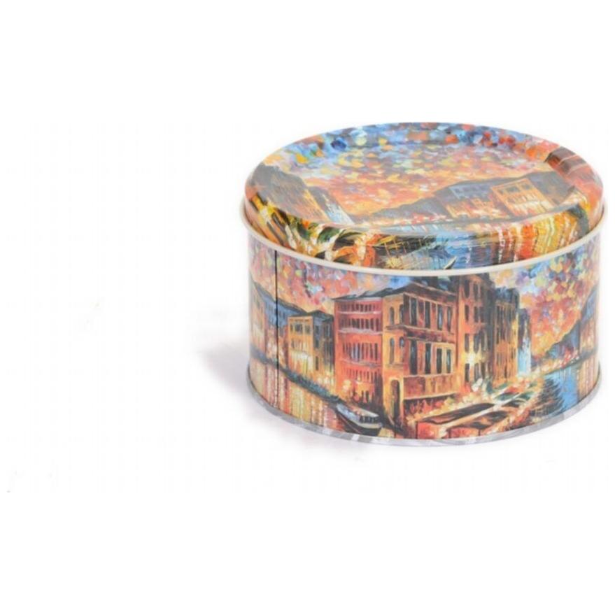 Ø140x90 mm Round Box 1.2L Afremov River design — Round Boxes — view 3 of 4 — Tinbox