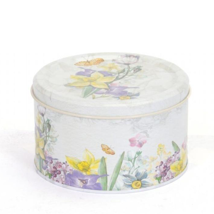 Ø140x90 mm Yuvarlak Kutu 1.2L Çiçek Grisi — Yuvarlak Kutular — görsel 2 / 5 — Tinbox