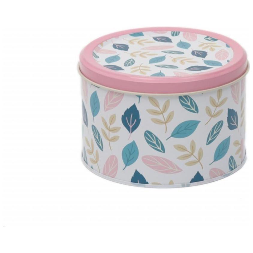 Ø140x90 mm Yuvarlak Kutu 1.2L Yaprak Desenli — Yuvarlak Kutular — görsel 3 / 4 — Tinbox