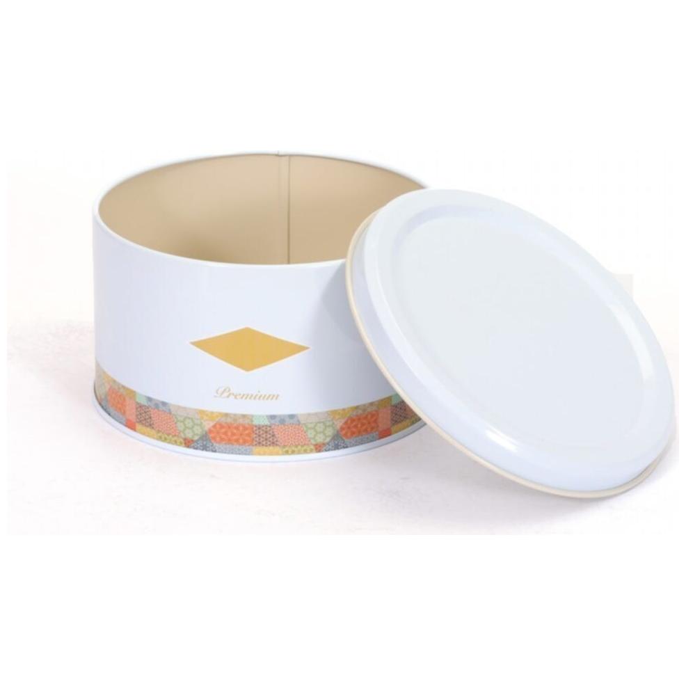 Ø140x90 mm Yuvarlak Kutu 1.2L Patchwork Desenli Mavi Arka Plan — Yuvarlak Kutular — görsel 4 / 4 — Tinbox