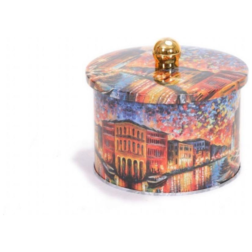 Ø140x100 mm Metal Yuvarlak Bidon Kulpu 1.3L Afremov River — Yuvarlak Kutular — görsel 3 / 4 — Tinbox