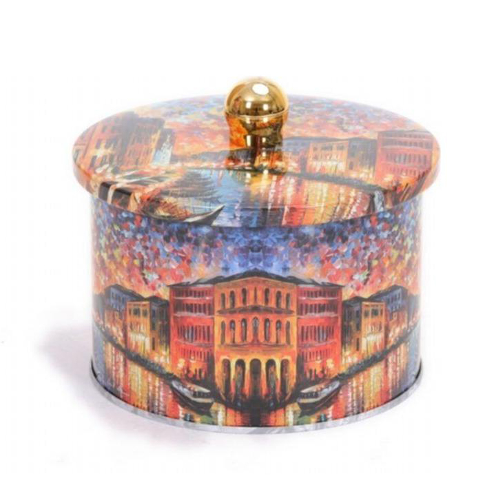 Ø140x100 mm Metal Yuvarlak Bidon Kulpu 1.3L Afremov River — Yuvarlak Kutular — görsel 1 / 4 — Tinbox