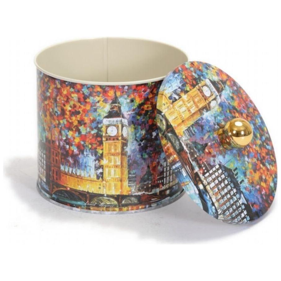 Ø140x125 mm Metal Yuvarlak Bidon 1.7L Düğmeli Saplı Afremov Big Ban — Yuvarlak Kutular — görsel 4 / 5 — Tinbox