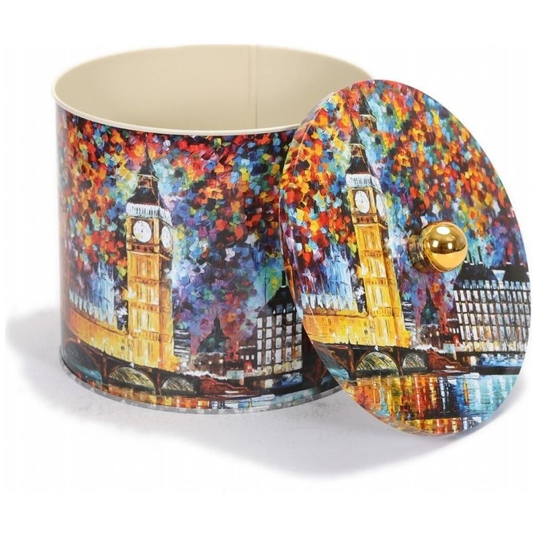 Ø140x150 mm Metal Yuvarlak Bidon 2.1L Düğmeli Saplı Afremov Big Ban — Yuvarlak Kutular — görsel 2 / 5 — Tinbox
