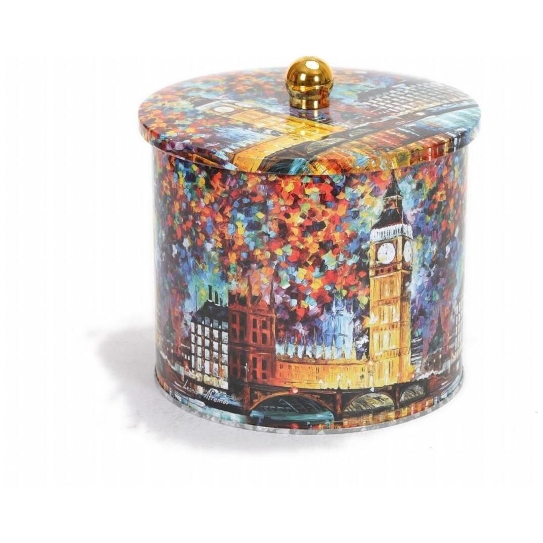Ø140x150 mm Metal Yuvarlak Bidon 2.1L Düğmeli Saplı Afremov Big Ban — Yuvarlak Kutular — görsel 3 / 5 — Tinbox