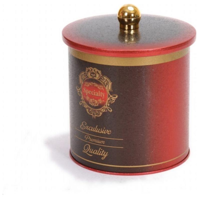 Ø140x150 mm Metal Yuvarlak Saklama Kabı 2.1L Düğmeli Kulp Özel Kırmızı — Yuvarlak Kutular — görsel 3 / 5 — Tinbox