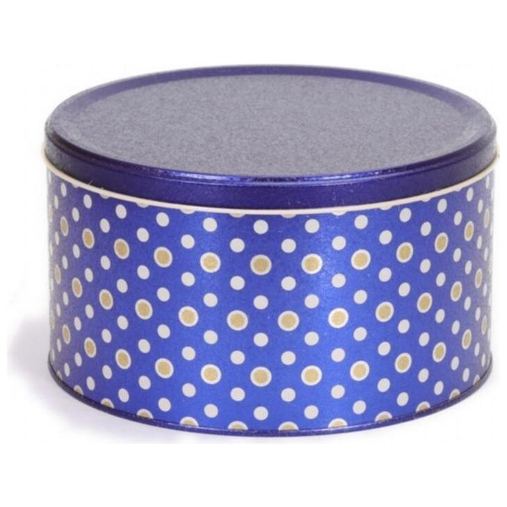 Ø175x110 mm Yuvarlak Metal Bidon 2,5L Nokta Mavisi — Yuvarlak Kutular — görsel 2 / 4 — Tinbox
