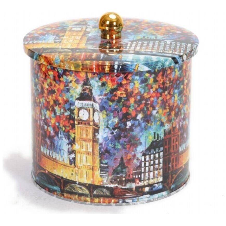 Ø175x155 mm Metal Yuvarlak Bidon Kulpu 3.5L Afremov Big Ban — Yuvarlak Kutular — Tinbox