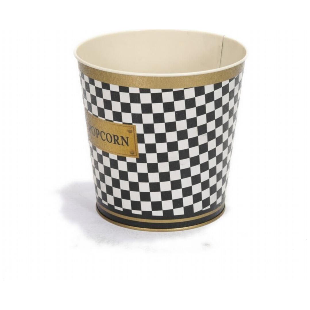Ø175x170 mm Metal Popcorn Bucket 2.6L Checkerboard — Buckets — view 4 of 5 — Tinbox