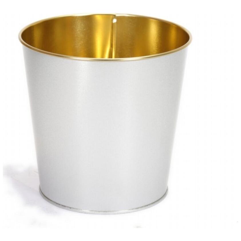 Ø175x170 mm Metal Patlamış Mısır Kovası 2.6L Gri — görsel 3 / 4 — Tinbox
