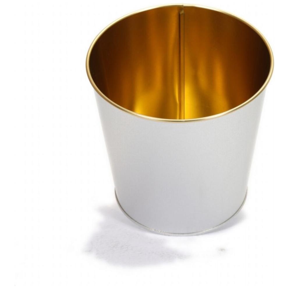 Ø175x170 mm Metal Patlamış Mısır Kovası 2.6L Gri — görsel 4 / 4 — Tinbox