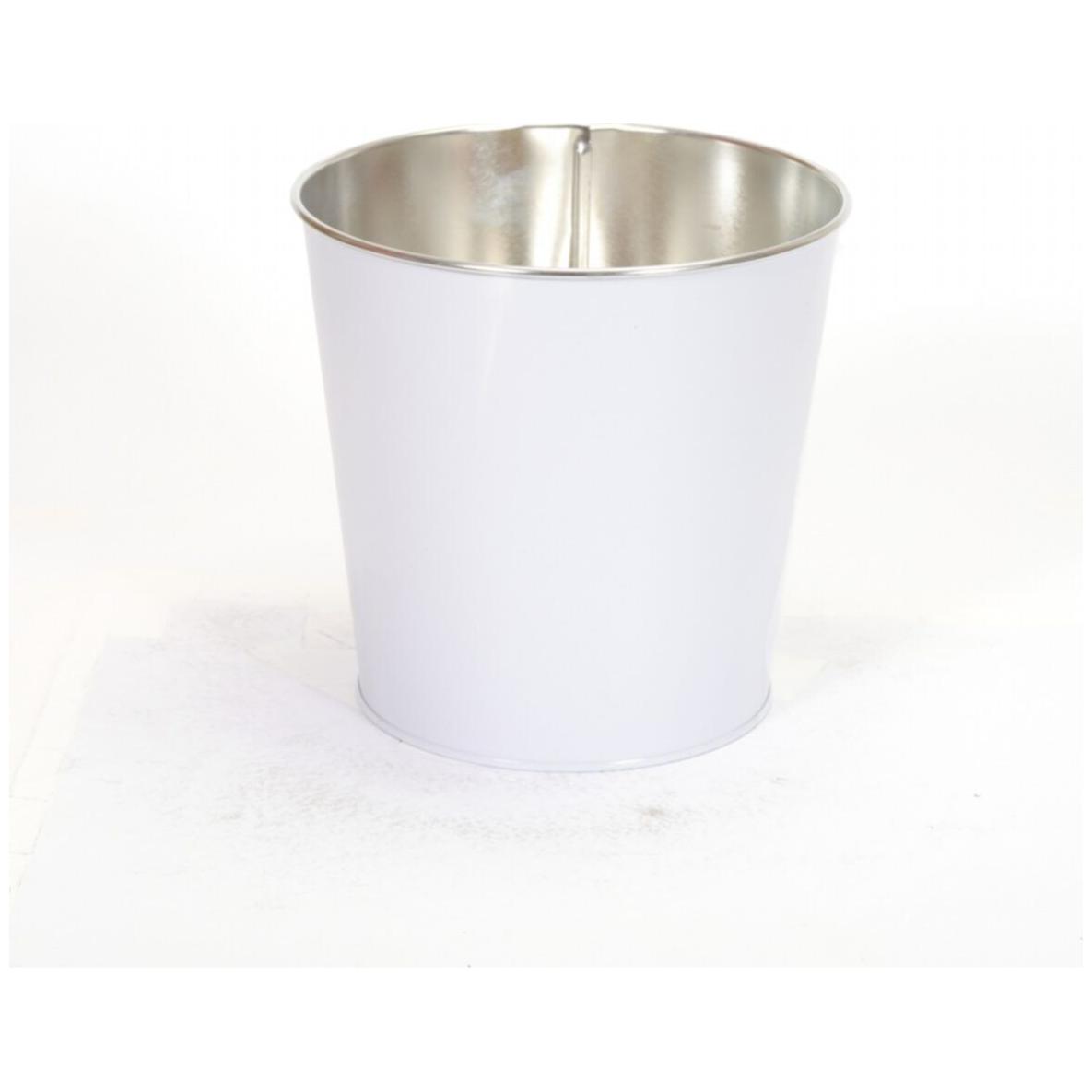Ø175x170 mm Metal Patlamış Mısır Kovası 2.6L Beyaz — görsel 2 / 4 — Tinbox