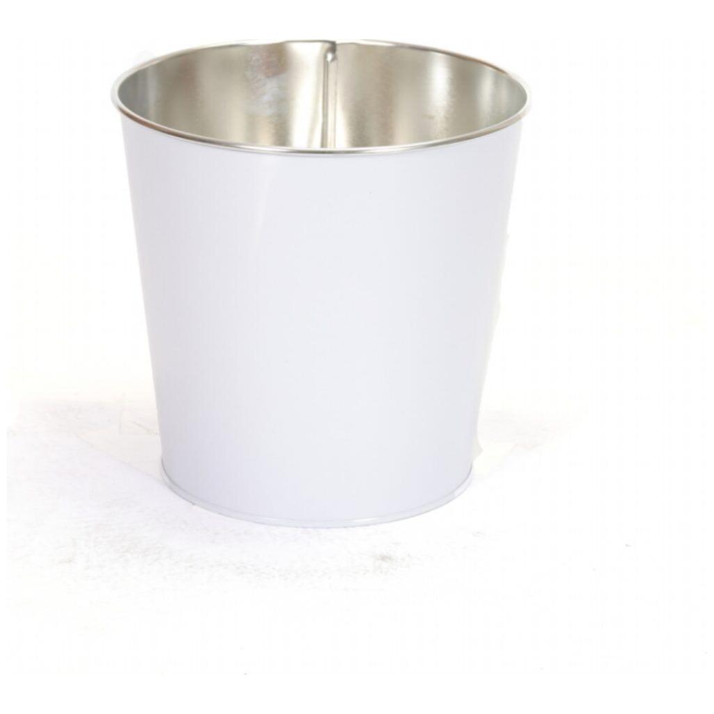 Ø175x170 mm Metal Patlamış Mısır Kovası 2.6L Beyaz — görsel 3 / 4 — Tinbox