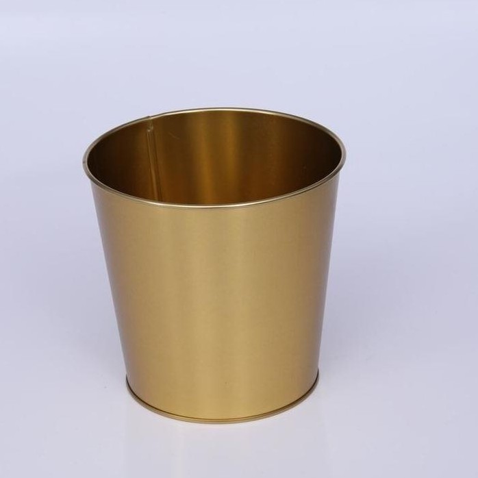 Ø175x170 mm Metal Patlamış Mısır Kovası 2.6L Altın — görsel 2 / 2 — Tinbox