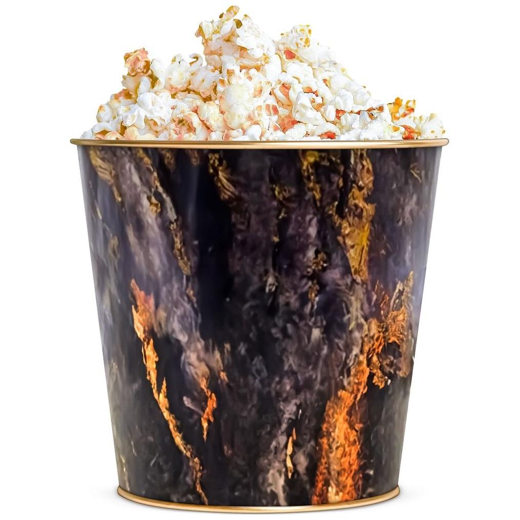 Ø175x170 mm Metal Popcorn Bucket 2.6L Rock and Gold — Buckets — Tinbox