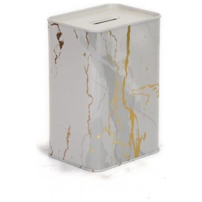 Dikdörtgen Kumbara 75x100x150 mm 1L Mermer Beyaz — Mısır Kovası — görsel 3 / 4 — Tinbox
