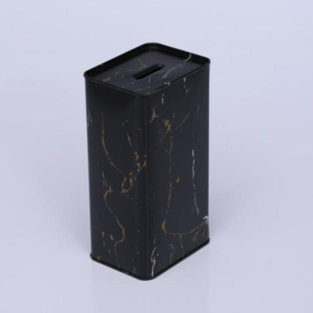 Dikdörtgen Kumbara 75x100x190 mm 1.3L Mermer Siyah — Mısır Kovası — Tinbox