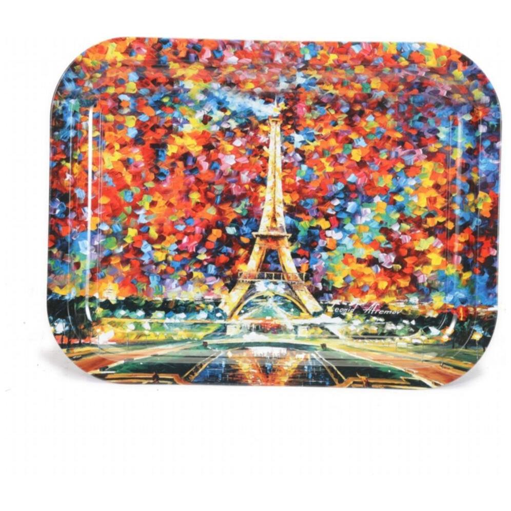 233x307 mm Metal Dikdörtgen Tepsi Afremov Paris — Tepsiler — Tinbox