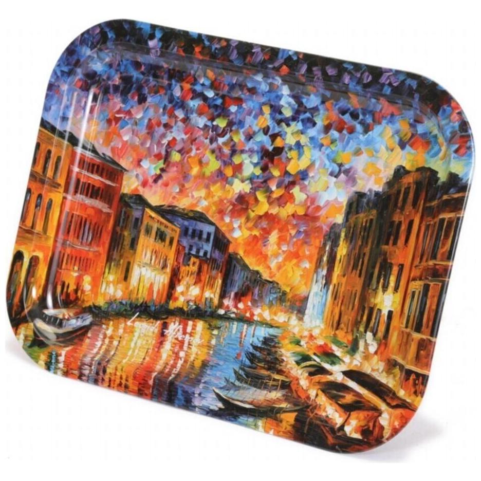 233x307 mm Metal Dikdörtgen Tepsi Afremov Nehri — Tepsiler — görsel 4 / 5 — Tinbox