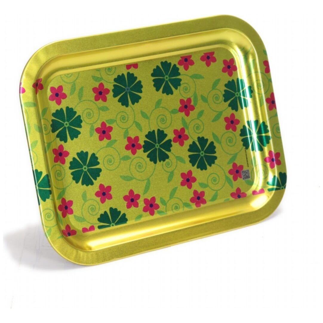 233x307 mm Metal Dikdörtgen Tepsi Yonca Şeklinde — Tepsiler — görsel 3 / 4 — Tinbox