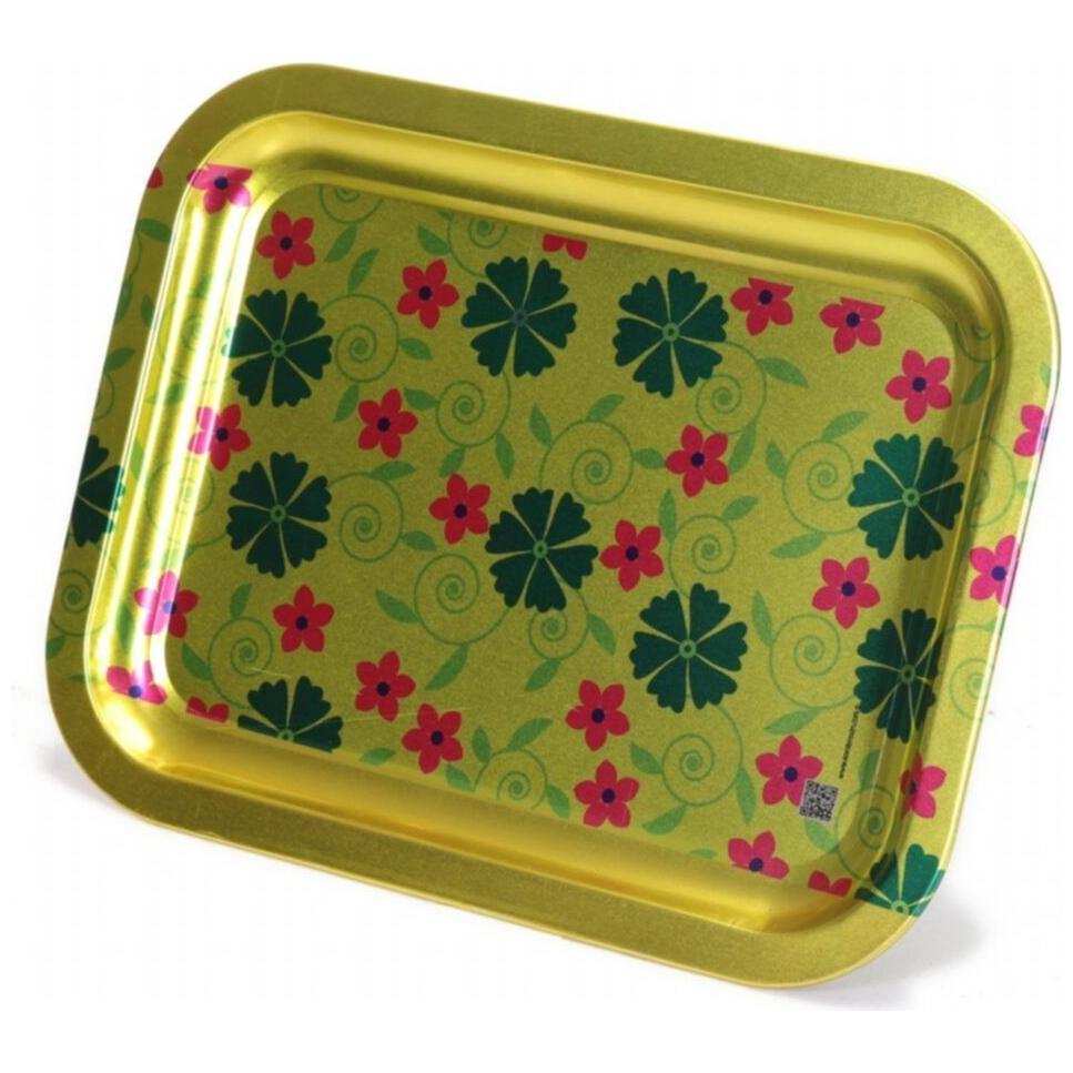 233x307 mm Metal Dikdörtgen Tepsi Yonca Şeklinde — Tepsiler — görsel 4 / 4 — Tinbox