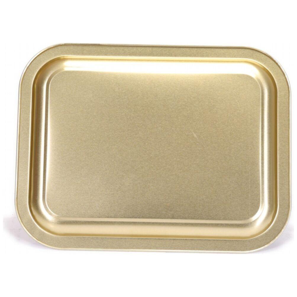 233x307 mm Metal Dikdörtgen Tepsi Altın — Tepsiler — görsel 2 / 4 — Tinbox