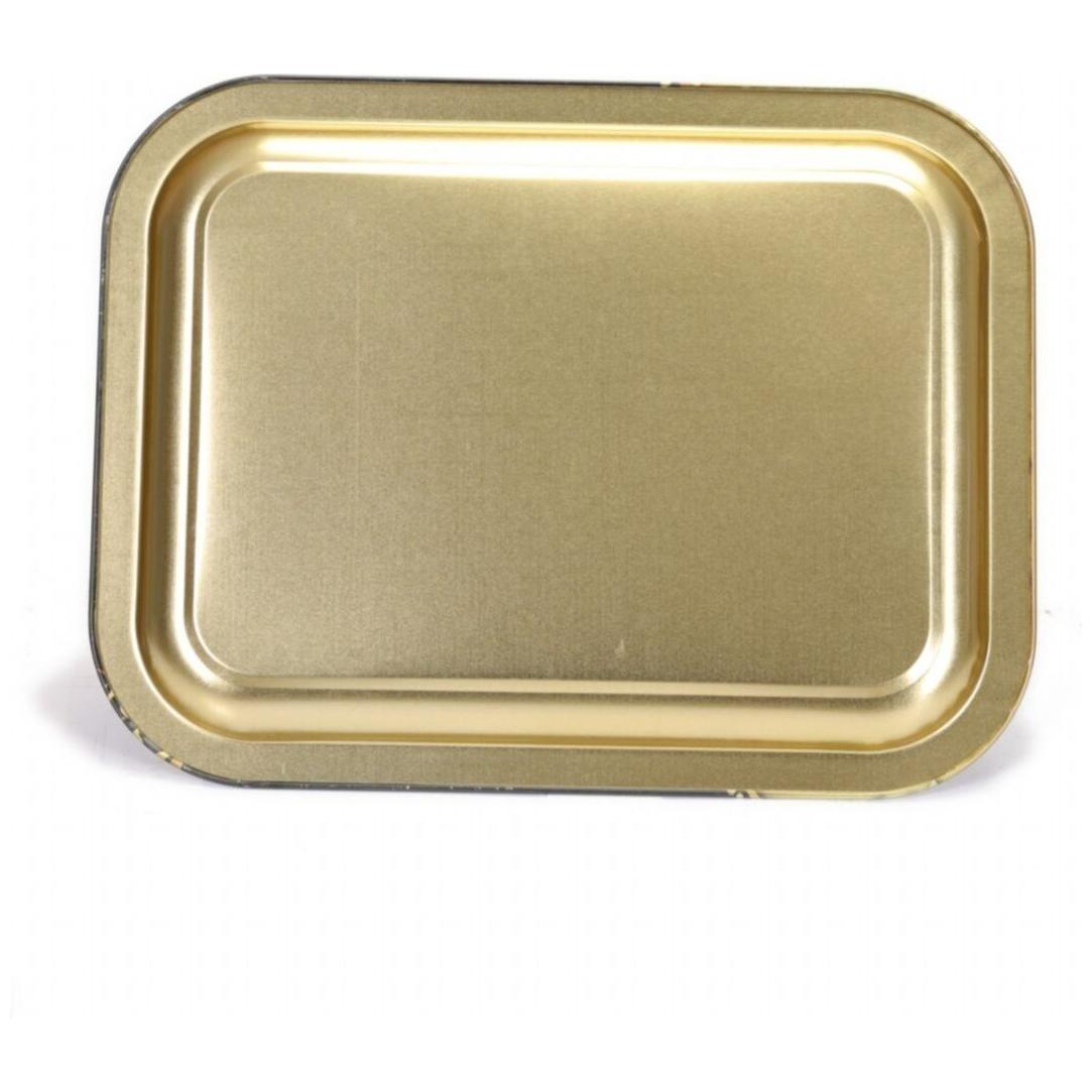 233x307 mm Metal Rectangular Tray Flower Black Yellow — Trays — view 2 of 4 — Tinbox