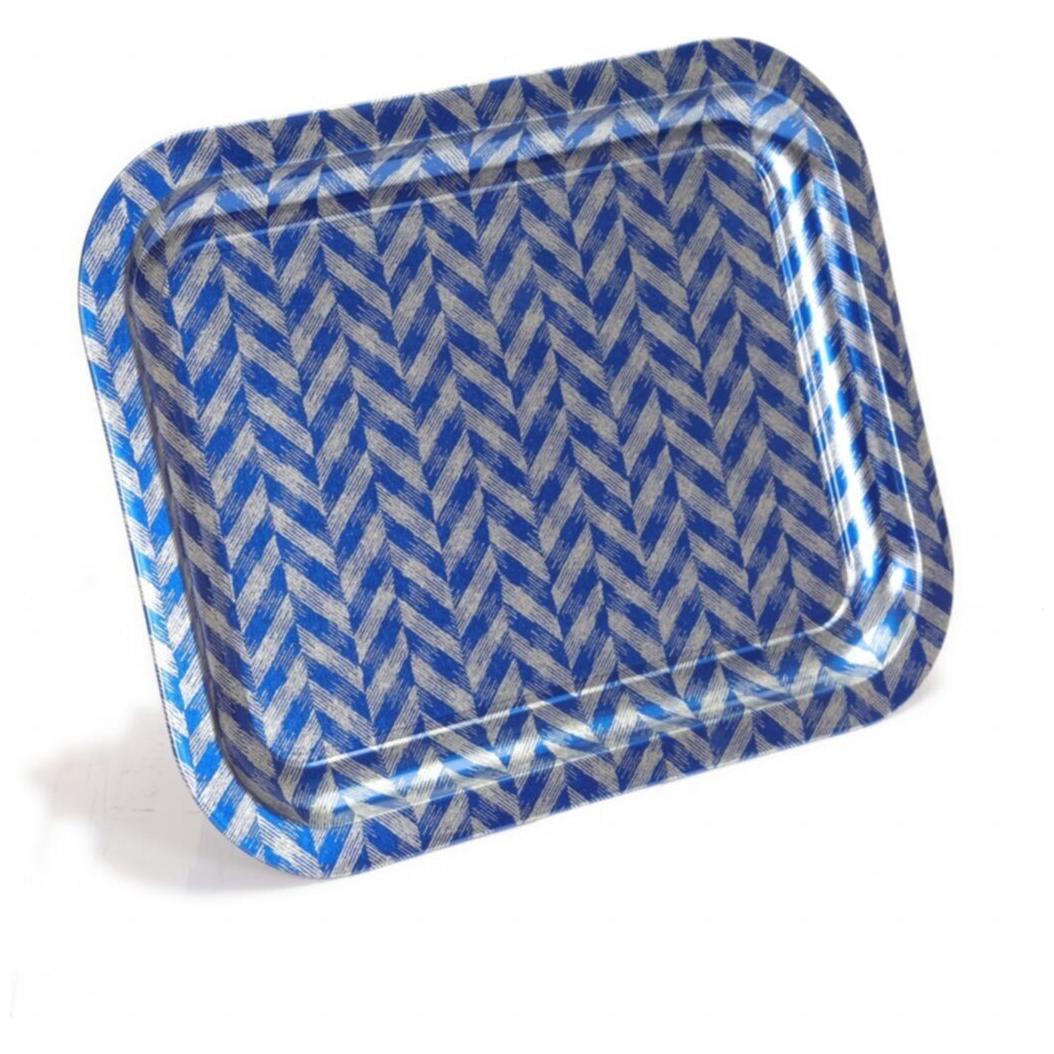 233x307 mm Metal Dikdörtgen Tepsi Kaymaz Koyu Mavi — Tepsiler — görsel 3 / 4 — Tinbox