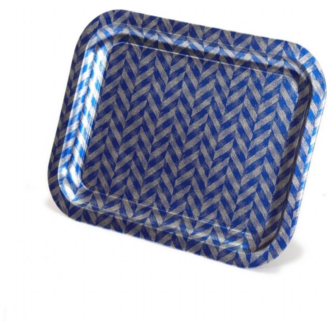 233x307 mm Metal Dikdörtgen Tepsi Kaymaz Koyu Mavi — Tepsiler — görsel 4 / 4 — Tinbox