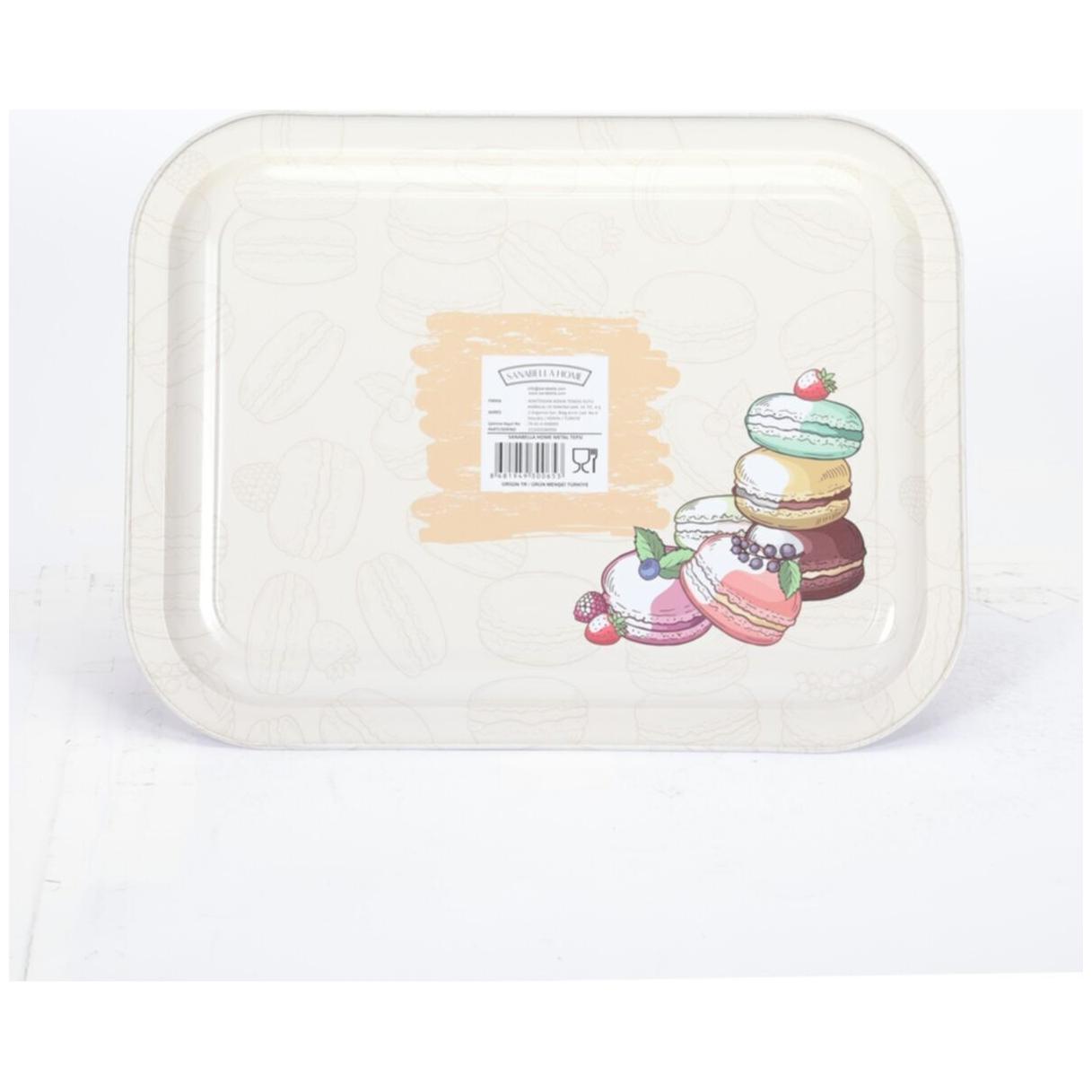 233x307 mm Metal Dikdörtgen Tepsi Tatlı Evim — Tepsiler — görsel 2 / 5 — Tinbox