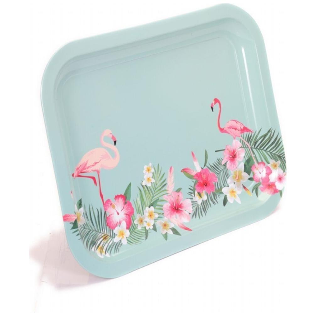 233x307 mm Metal Dikdörtgen Tepsi, Pembe Flamingo İllüstrasyonu, Mavi Arka Plan — Tepsiler — görsel 3 / 5 — Tinbox