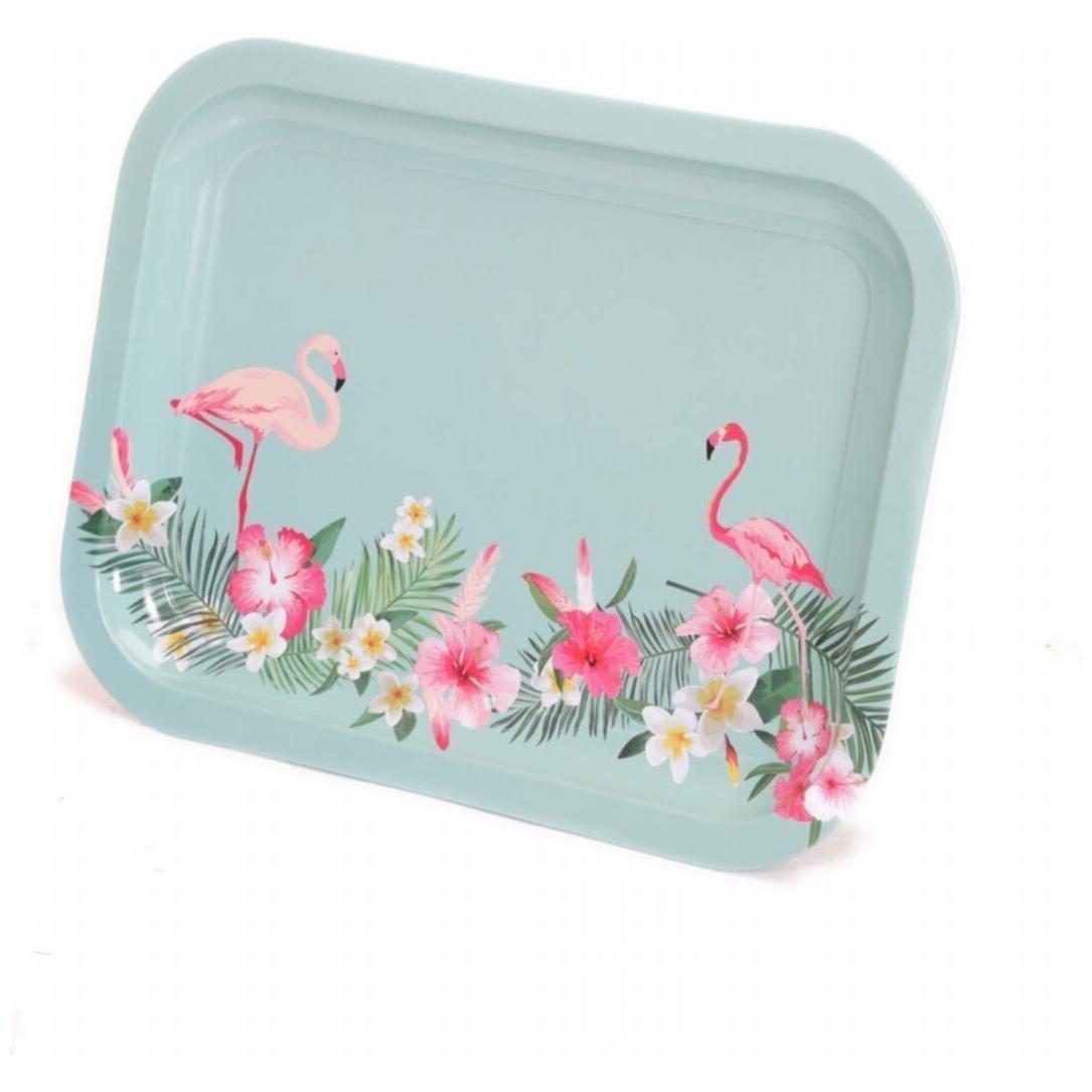 233x307 mm Metal Dikdörtgen Tepsi, Pembe Flamingo İllüstrasyonu, Mavi Arka Plan — Tepsiler — görsel 4 / 5 — Tinbox