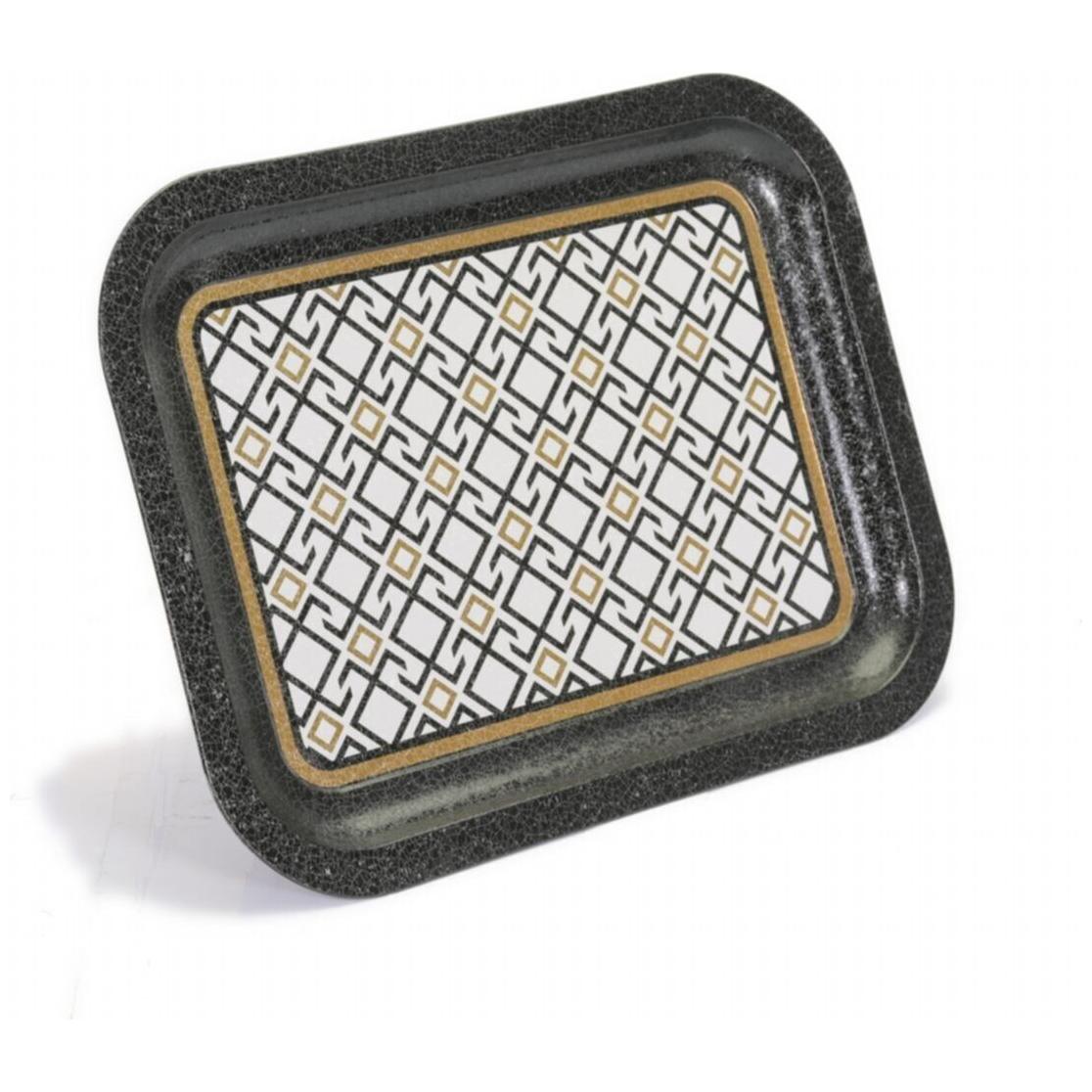 233x307 mm Metal Dikdörtgen Tepsi Dikişsiz Desen Tasarımı Geometrik Çizgiler Kırmızı Arka Plan — Tepsiler — görsel 3 / 5 —…