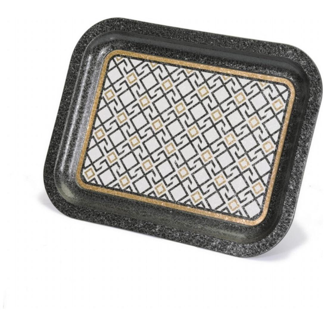 233x307 mm Metal Dikdörtgen Tepsi Dikişsiz Desen Tasarımı Geometrik Çizgiler Kırmızı Arka Plan — Tepsiler — görsel 4 / 5 —…