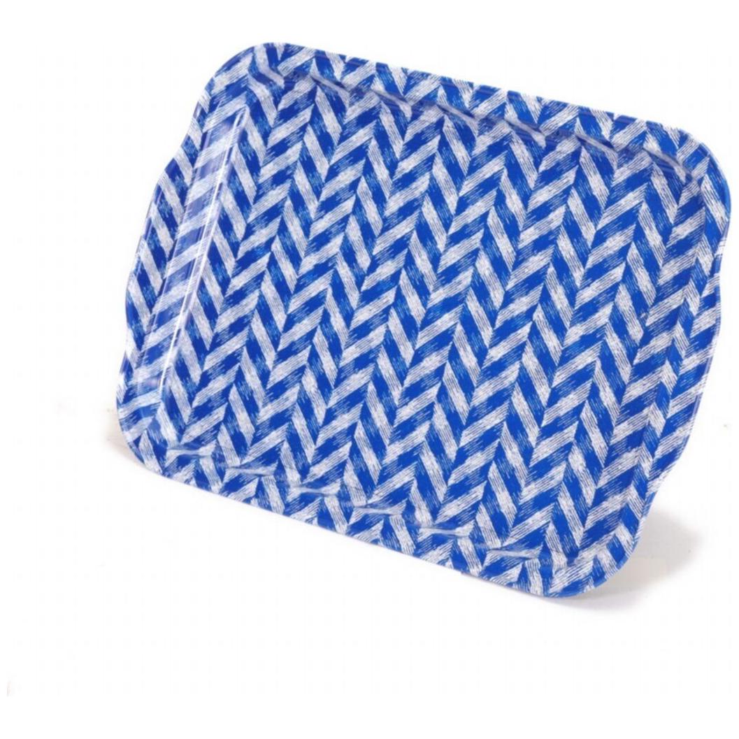 215x316 mm Metal Dikdörtgen Tepsi, Saplı, Kaymaz, Mavi Işık — Tepsiler — görsel 4 / 4 — Tinbox