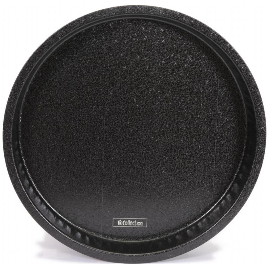 Ø370 mm Round Metal Tray Seamless Pattern Design Geometric Lines Black Background — Trays — view 4 of 4 — Tinbox