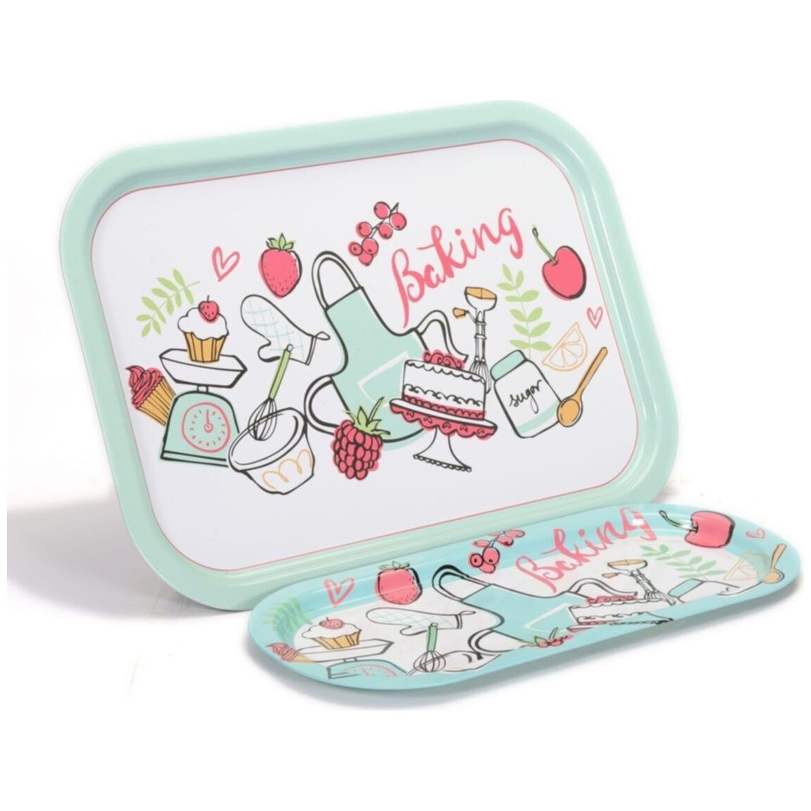 285x400 mm Rectangular Metal Tray Sweet Baking Bliss illustrator — Trays — view 2 of 4 — Tinbox