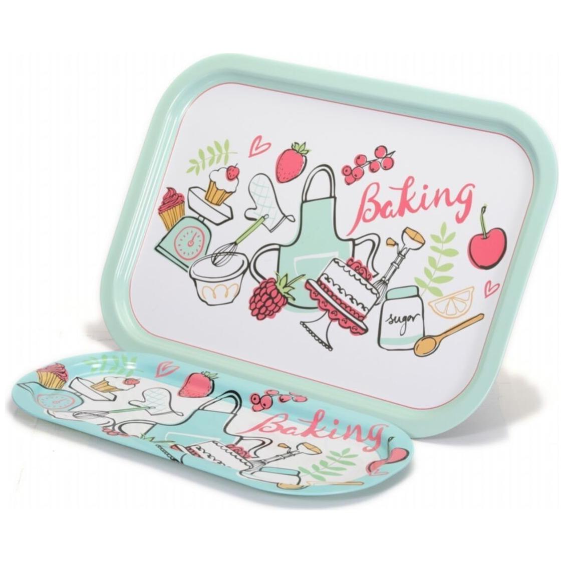 285x400 mm Rectangular Metal Tray Sweet Baking Bliss illustrator — Trays — view 3 of 4 — Tinbox